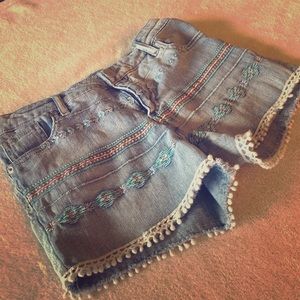 Cat and Jack Embroidered Detail Jean Shorts